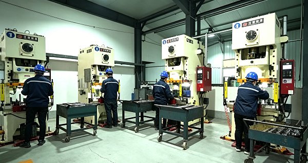Blanking via fine blanking die punch press Blanking via fine blanking die punch press