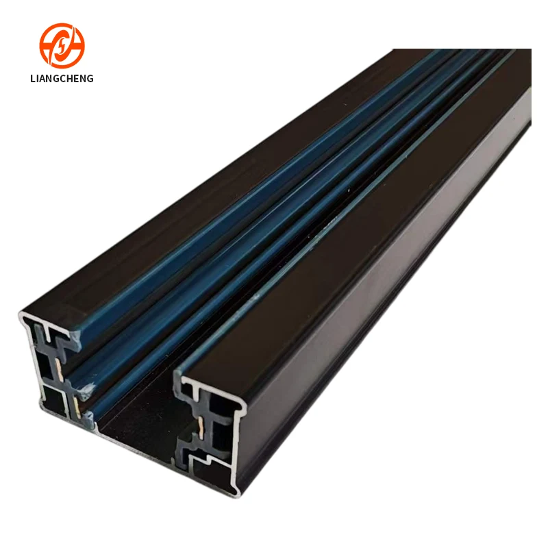 3-Circuit Aluminum Track Rail with Integrated Copper Conductors | OEM Manufacturer