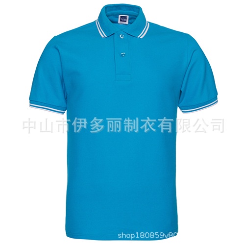 Omo Xia Men's Clothing Polo Shirt Short Sleeve Collared Men's Satin Cotton Adhesive Shirt Embroidered Logo