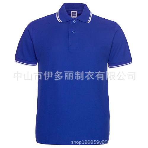 Omo Xia Men's Clothing Polo Shirt Short Sleeve Collared Men's Satin Cotton Adhesive Shirt Embroidered Logo