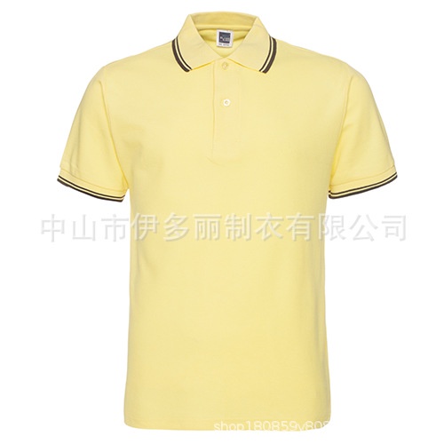 Omo Xia Men's Clothing Polo Shirt Short Sleeve Collared Men's Satin Cotton Adhesive Shirt Embroidered Logo