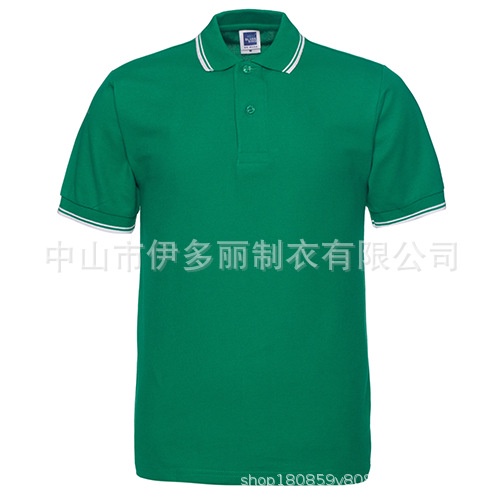 Omo Xia Men's Clothing Polo Shirt Short Sleeve Collared Men's Satin Cotton Adhesive Shirt Embroidered Logo