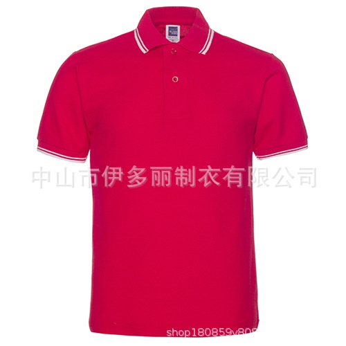 Omo Xia Men's Clothing Polo Shirt Short Sleeve Collared Men's Satin Cotton Adhesive Shirt Embroidered Logo