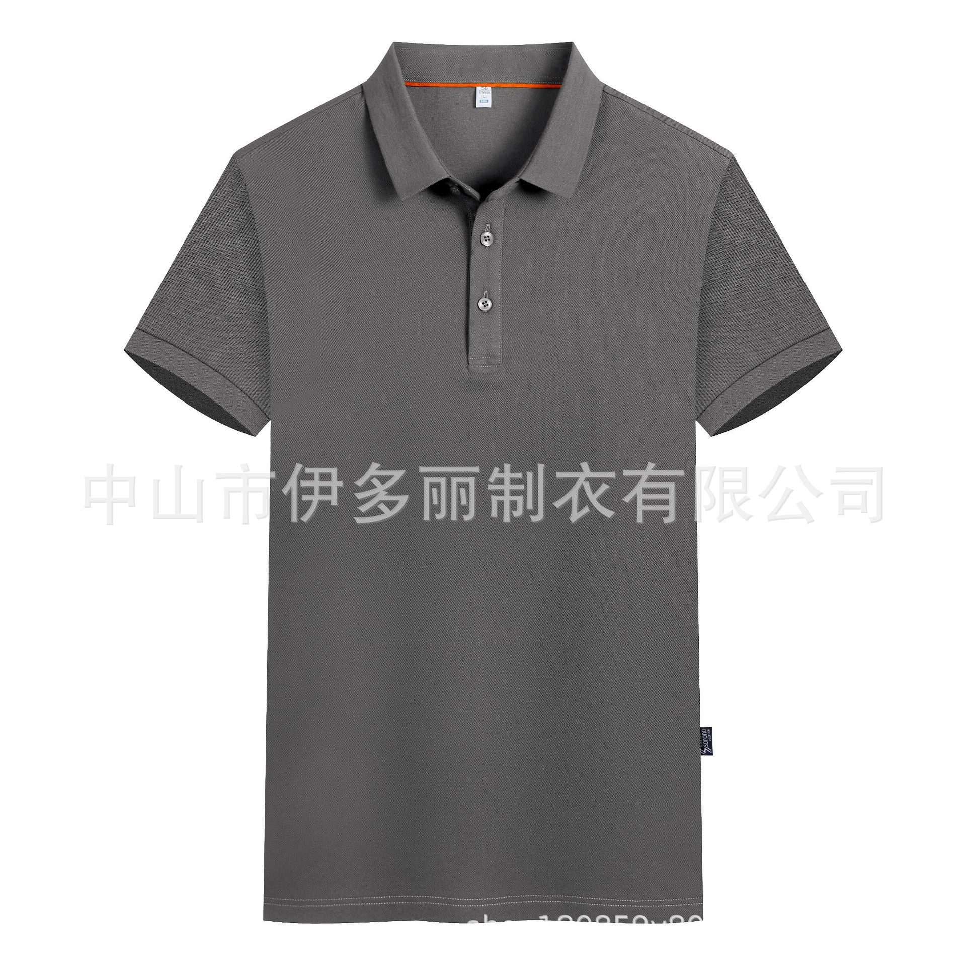Factory-made short-sleeved polo shirt with a collar, 210 grams, 40-count, Solona double beads, 73% cotton, 27% polyester fiber, for men