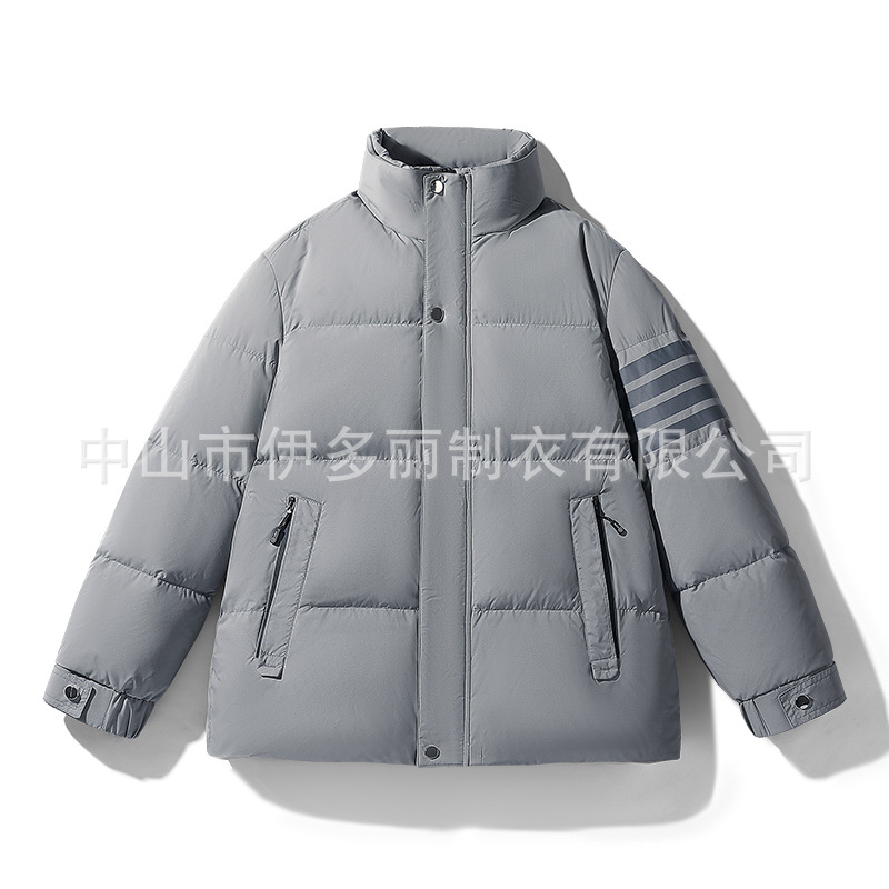 Factory custom logo new high-end men's clothing - white down jacket with stand-up collar - cozy down coat suitable for couples - versatile for all occasions Factory custom logo new high-end men's clothing - white down jacket with stand-up collar - cozy down coat suitable for couples - versatile for all occasions