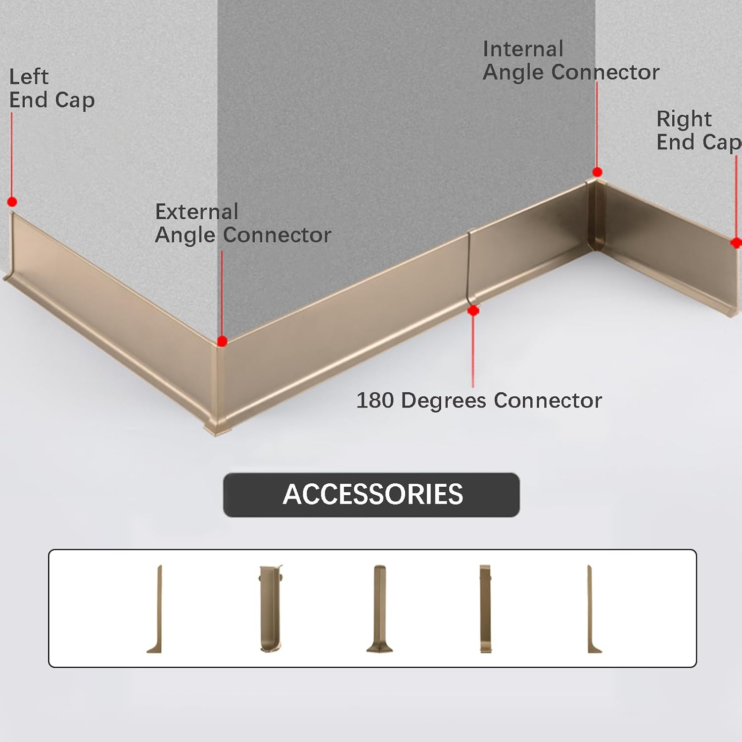 Aluminium skirting board