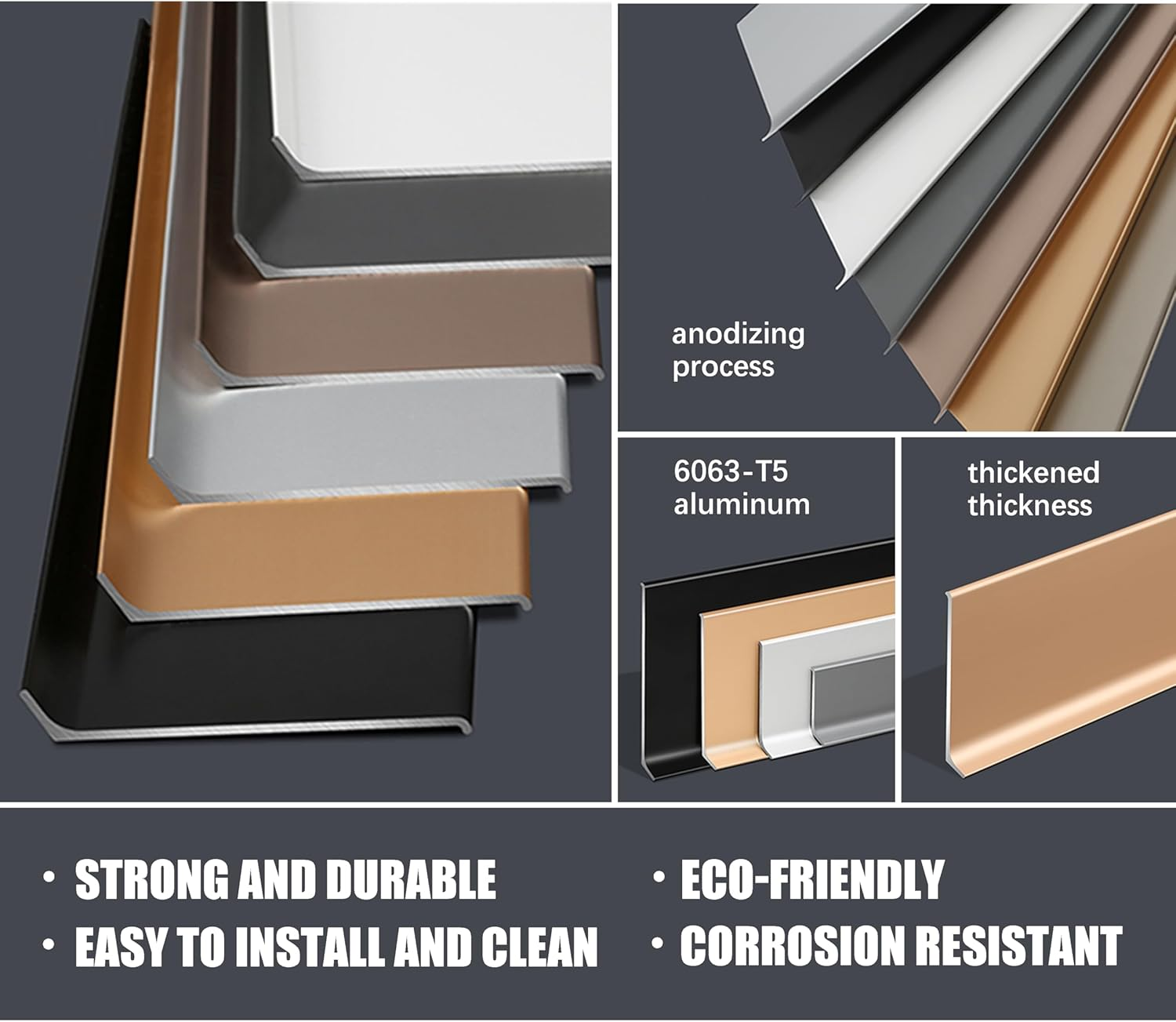 Aluminium skirting board