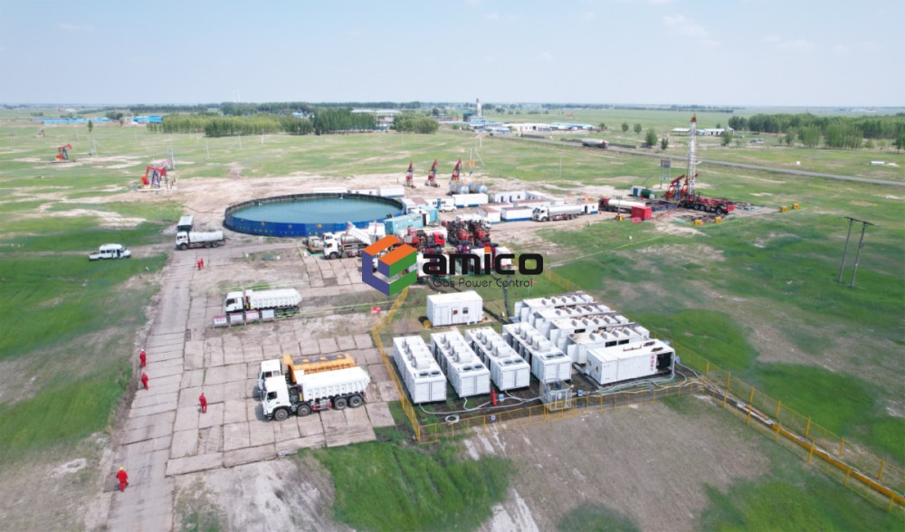 Groupe électrogène à gaz AMICO pour les opérations de fracturation hydraulique en Chine