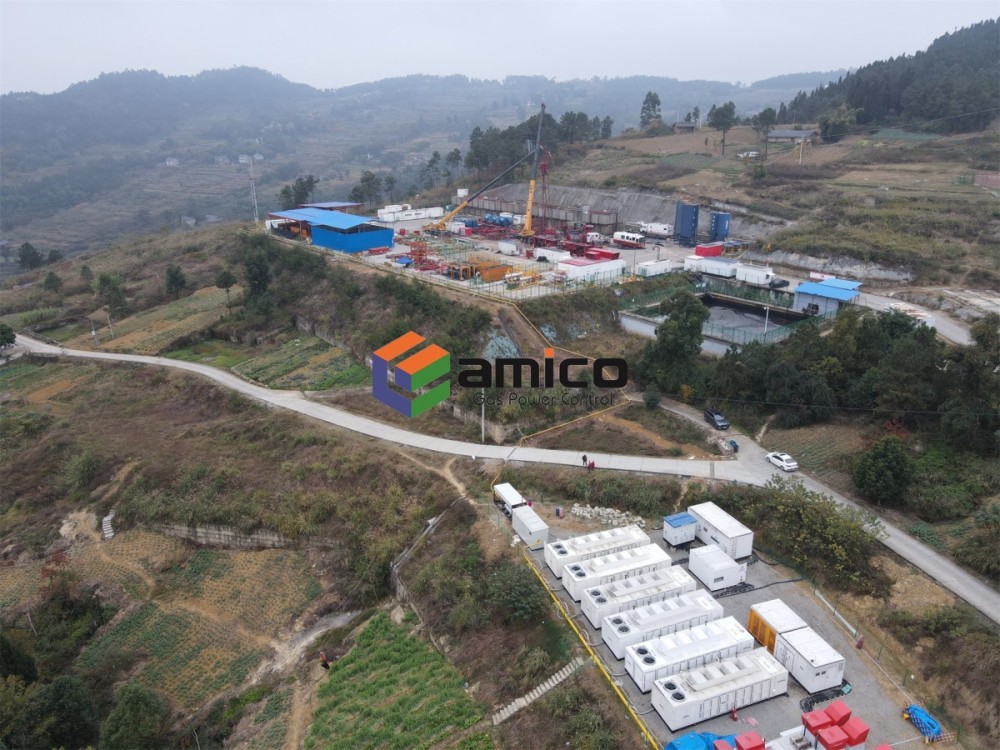Groupe électrogène à gaz AMICO pour les opérations de fracturation hydraulique en Chine