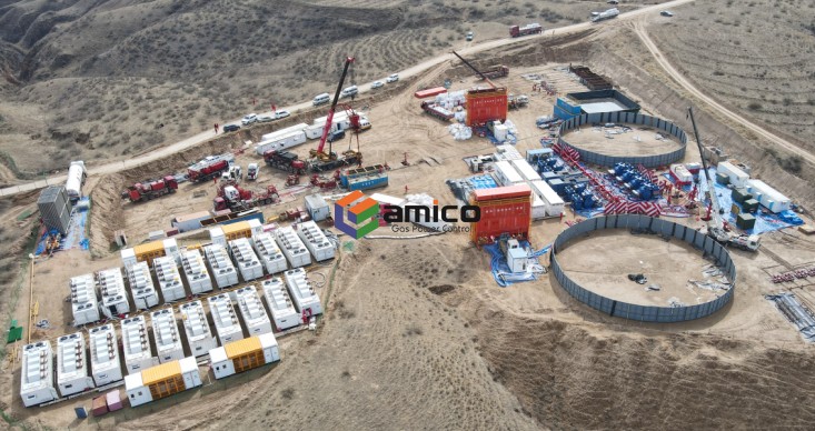 Groupe électrogène à gaz AMICO pour les opérations de fracturation hydraulique en Chine