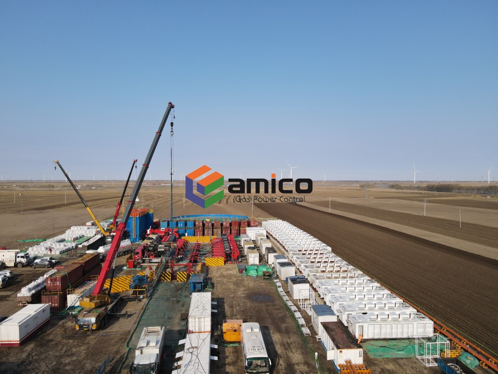 Groupe électrogène à gaz AMICO pour les opérations de fracturation hydraulique en Chine-(1)