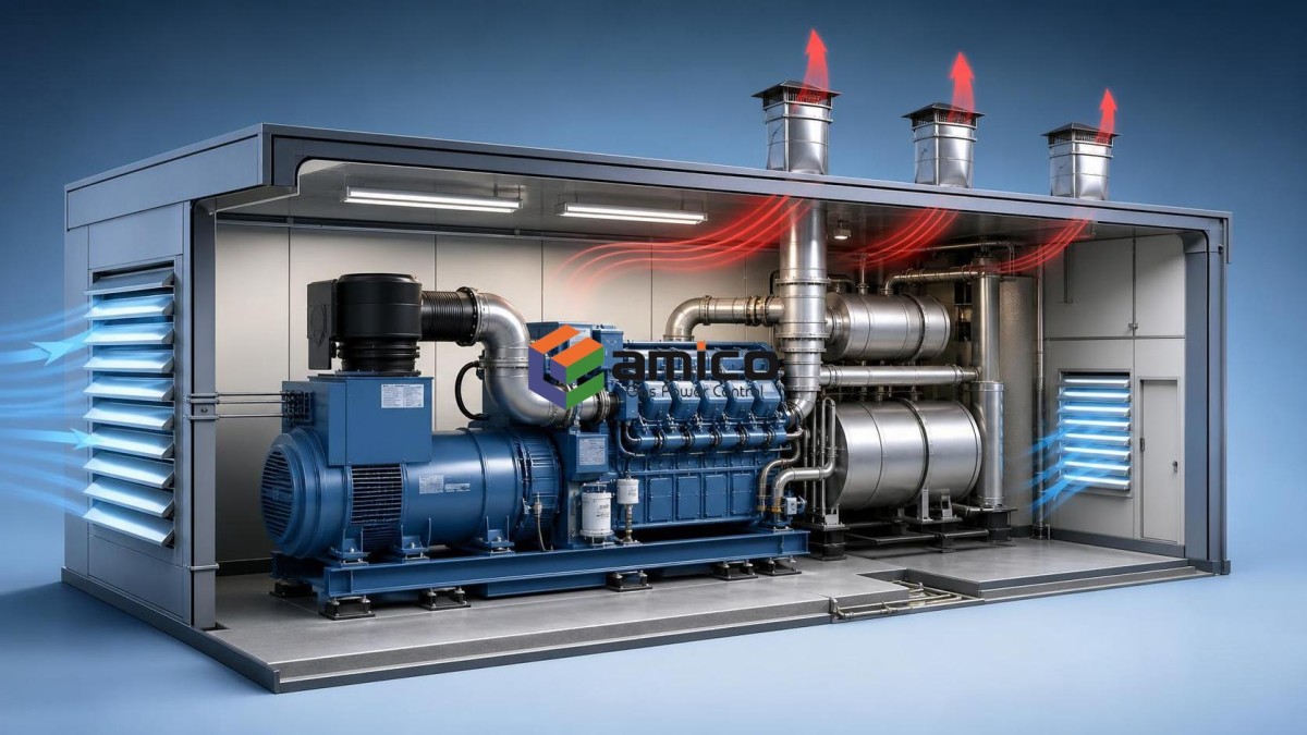How Exhaust Treatment Affects Generator Room Ventilation Design