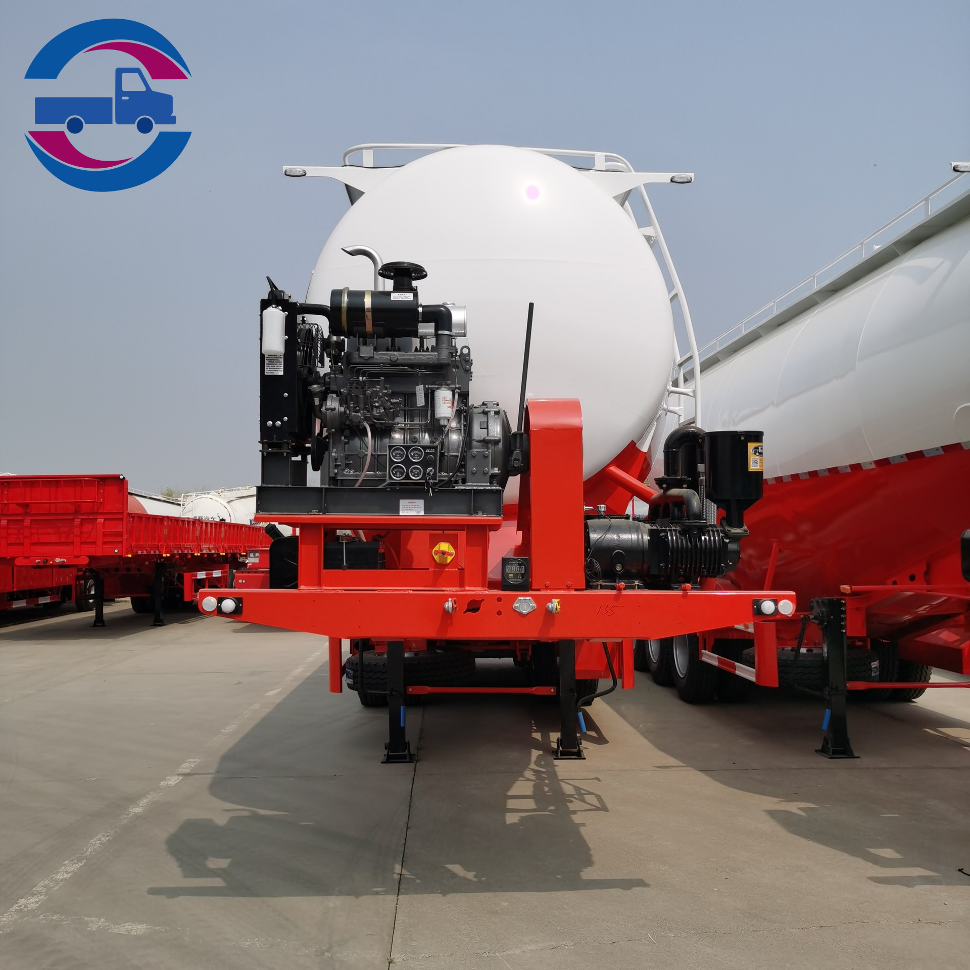 W Shape 60CBM Bulk Cement Tanker