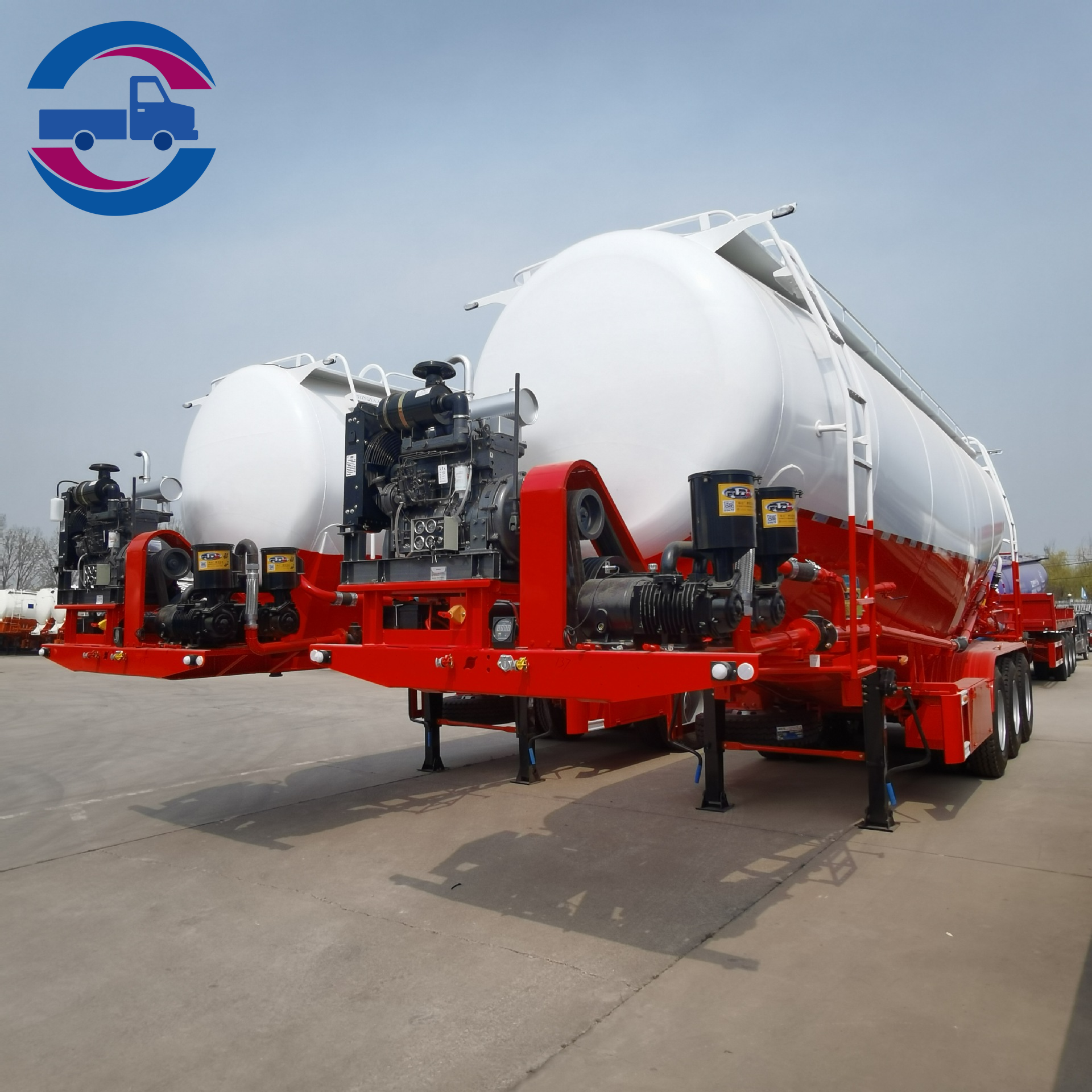 W Shape 60CBM Bulk Cement Tanker