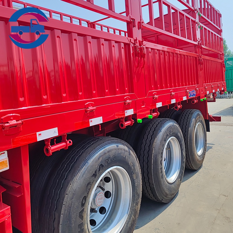 3 Axles Fence Flatbed Trailer