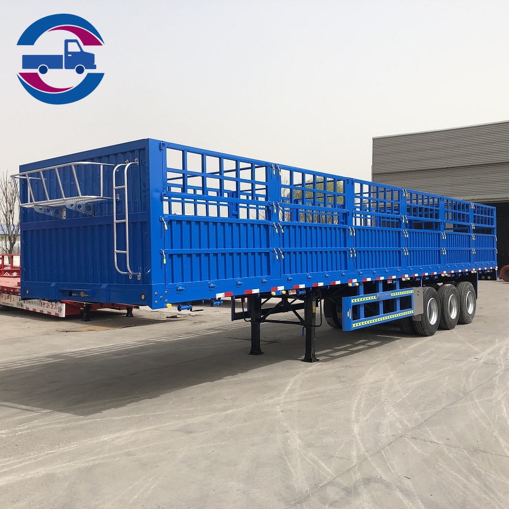 Fence Semi Trailer 60 Tons Cargo Transport Trailers