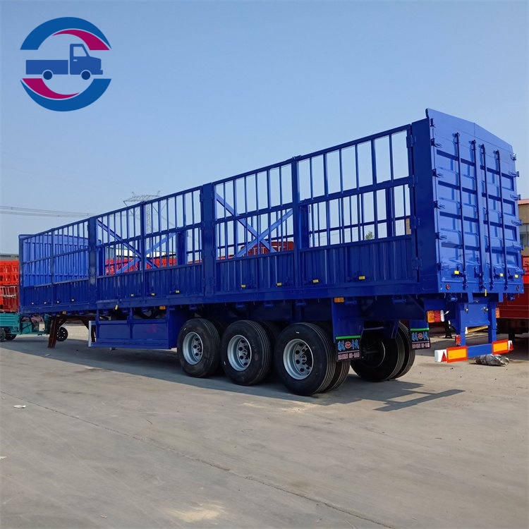 Fence Semi Trailer 60 Tons Cargo Transport Trailers