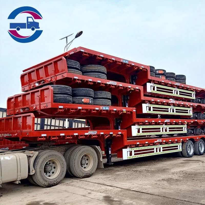 70 Ton 4 Axle Flatbed Trailer