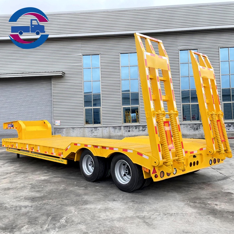 2 Axle 50 Ton Low Bed Semi Trailer