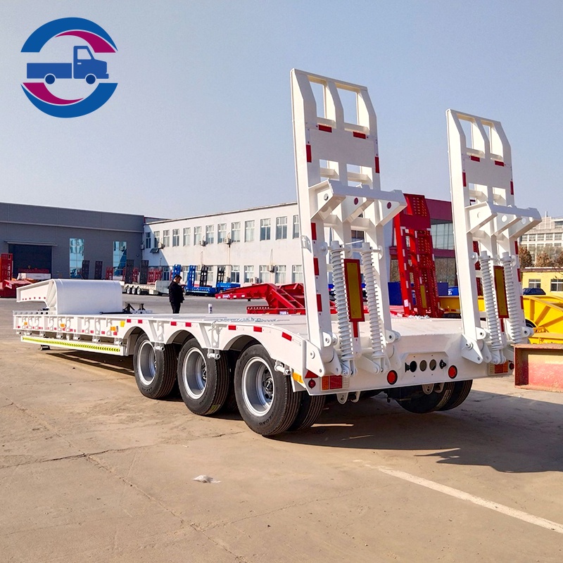 Previous Next 3 Axle 60 Tons Low Bed Semi-Trailer