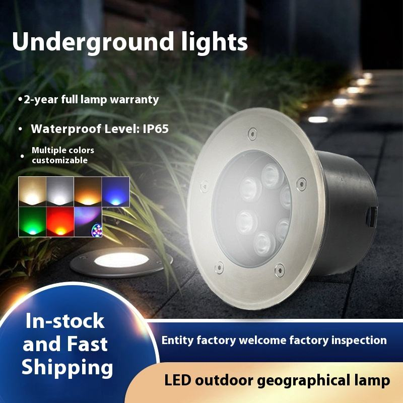 Wholesale 1W 3W LED underground lights, stainless steel recessed waterproof park and square in-ground lights, garden manufacturers