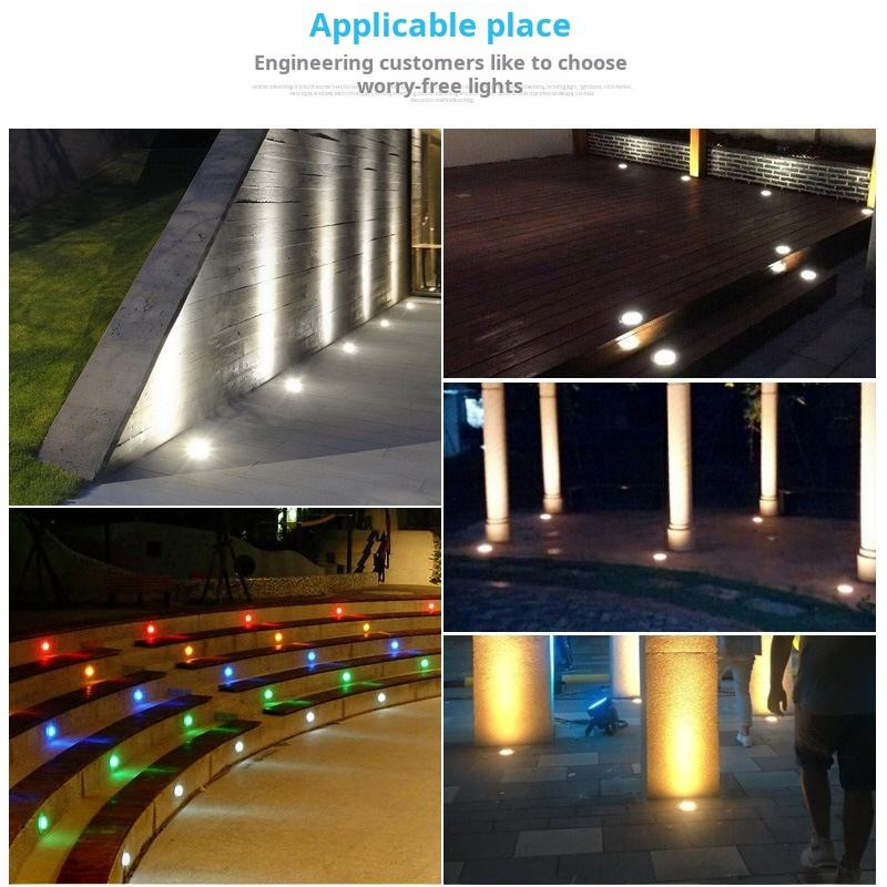 IP65 waterproof 24V stainless steel in-ground courtyard light, outdoor landscape LED light.