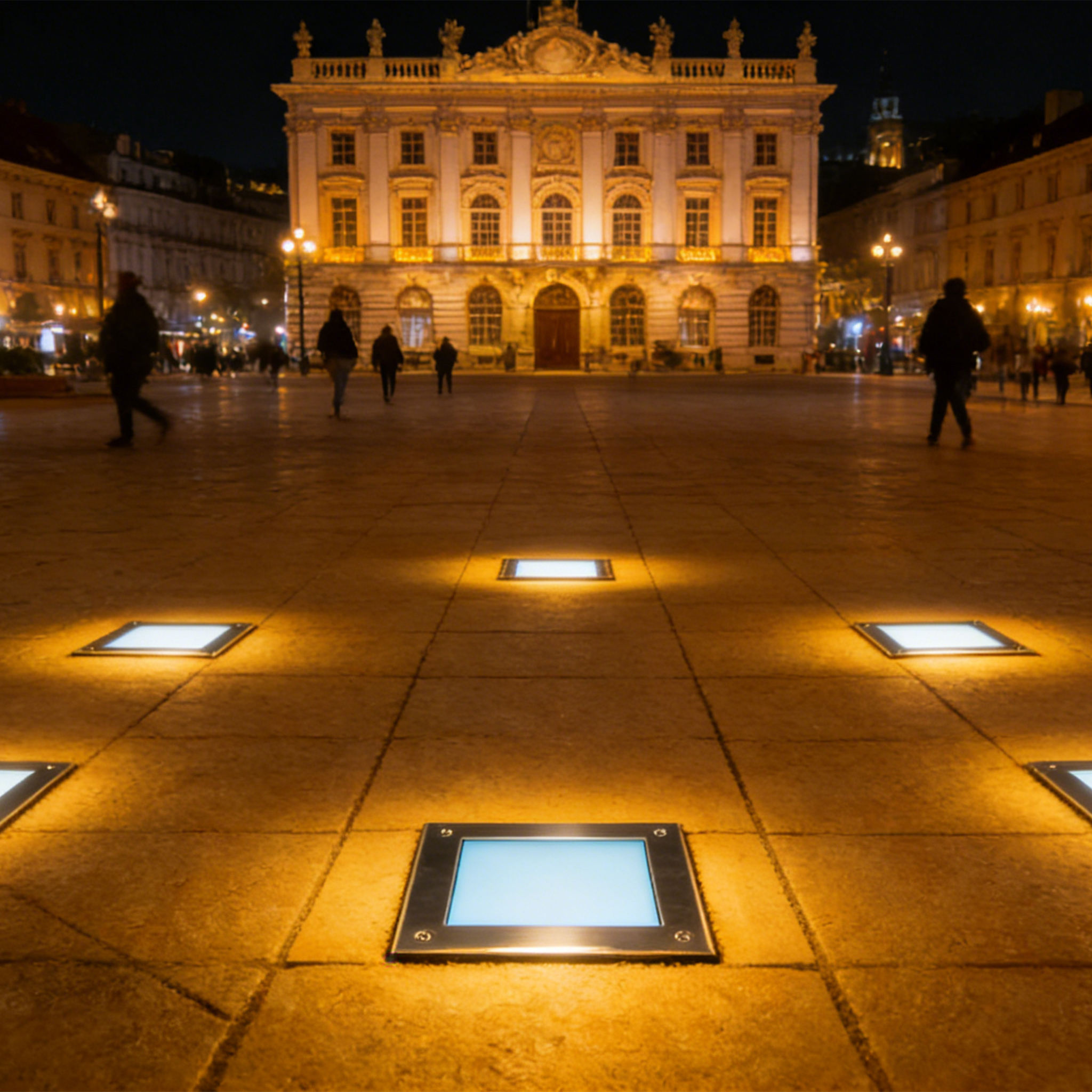 IP68 LED Square In-ground Light RGB DMX512 Landscape Engineering Architectural Underground Lighting Fixture