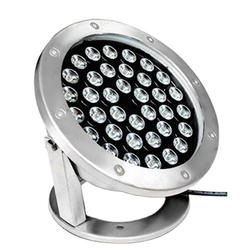 High-power stainless steel IP68 12V 3000K 6000K 36W LED underwater light for ponds.