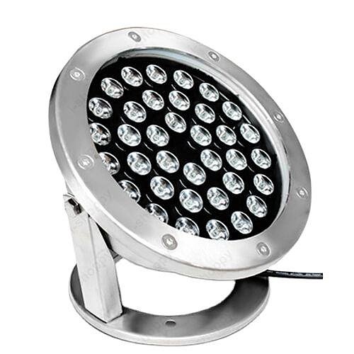 High-power stainless steel IP68 12V 3000K 6000K 36W LED underwater light for ponds.