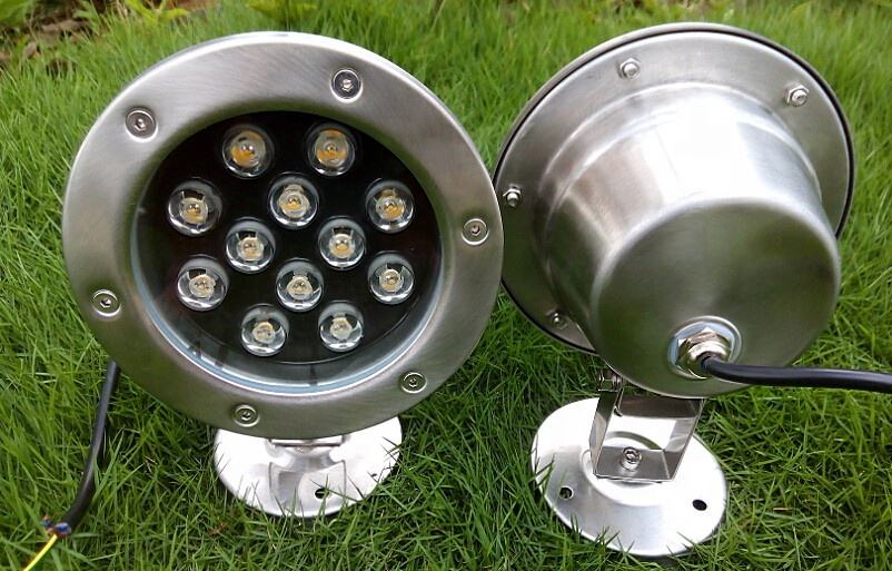 IP68 12V Outdoor Underwater Fountain Swimming Pool Light with LED Lights - Warm White Daylight RGB