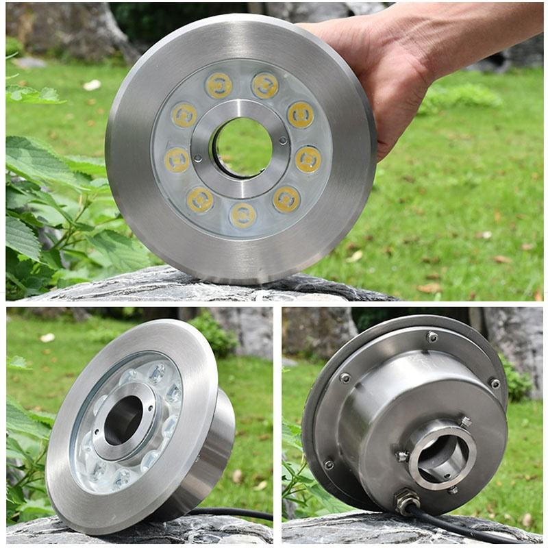 Factory direct sales of AC12V LED fountain lights, stainless steel LED fountain light rings, DMX512 programmable