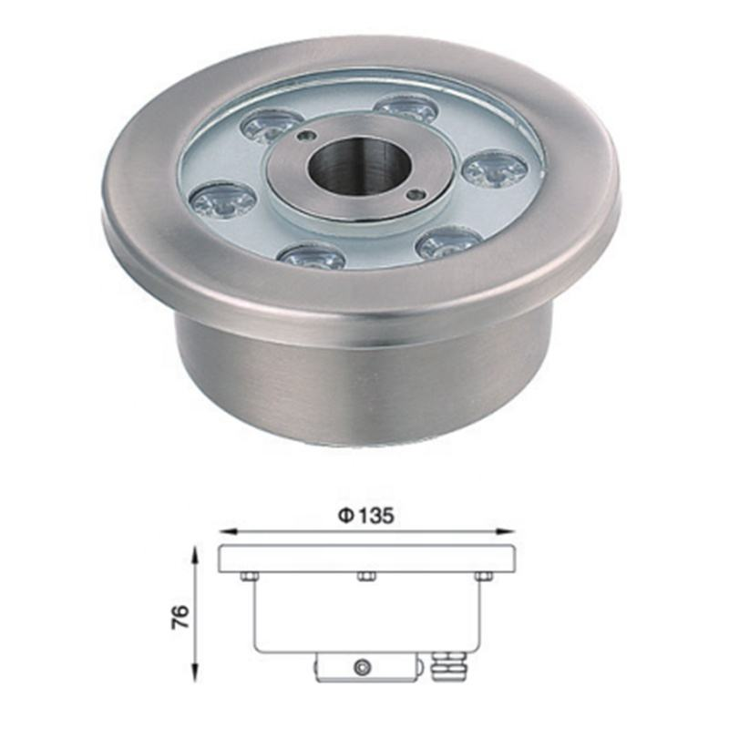 DC24V outdoor underwater LED light for fountains, RGB IP68 waterproof, 3W, 6W, 9W, 12W, 18W, 24W, 36W LED swimming pool light.