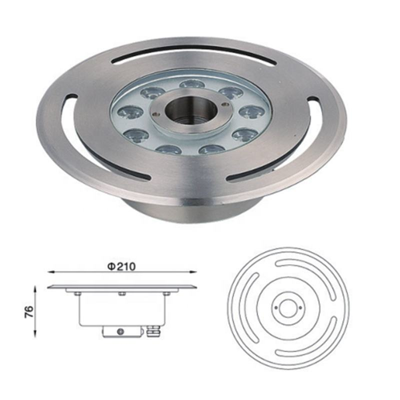 9W 12V 24V IP68 SS304 Stainless Steel Fountain LED Light Underwater LED Fountain Ring Light Swimming Pool 63W 93W 123W