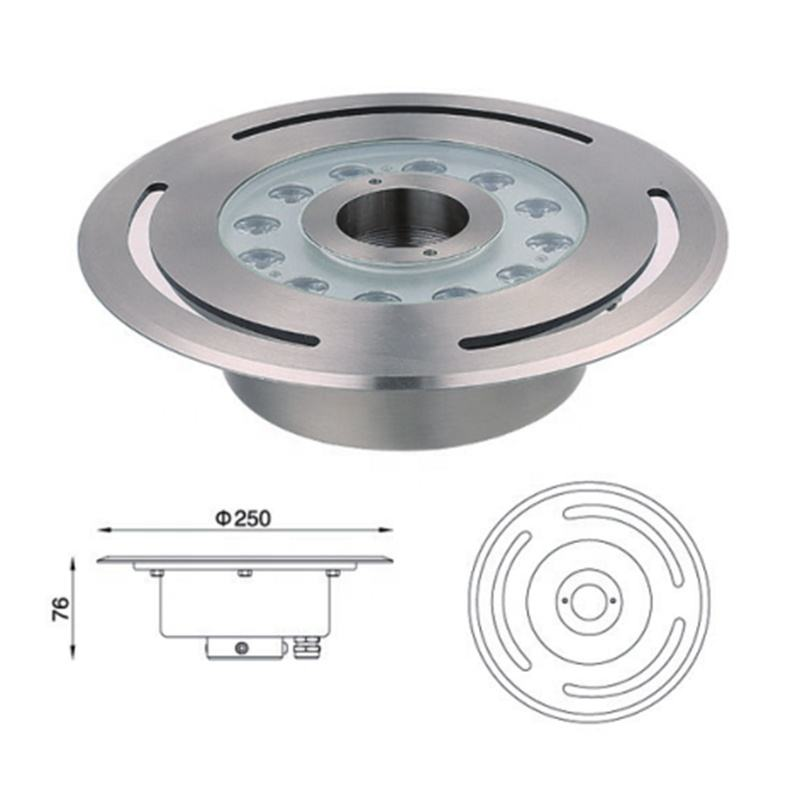 9W 12V 24V IP68 SS304 Stainless Steel Fountain LED Light Underwater LED Fountain Ring Light Swimming Pool 63W 93W 123W