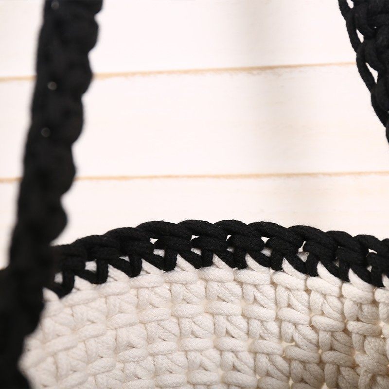 Korean style smiley face woven bag
