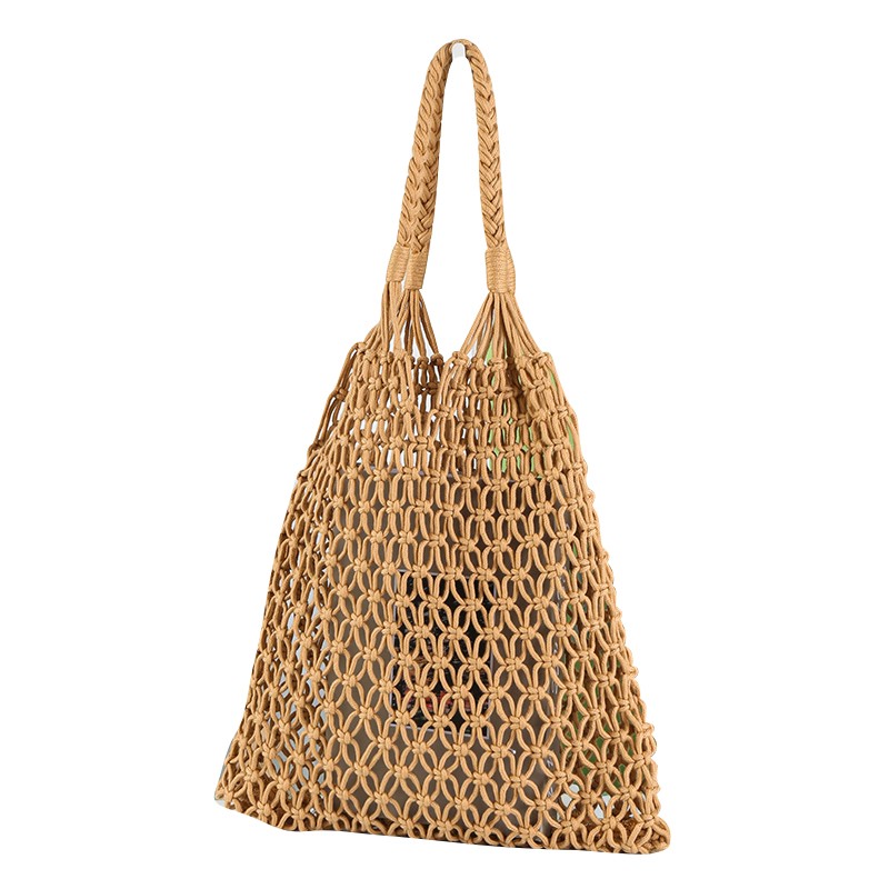 Hollowed-out fishnet shoulder bag