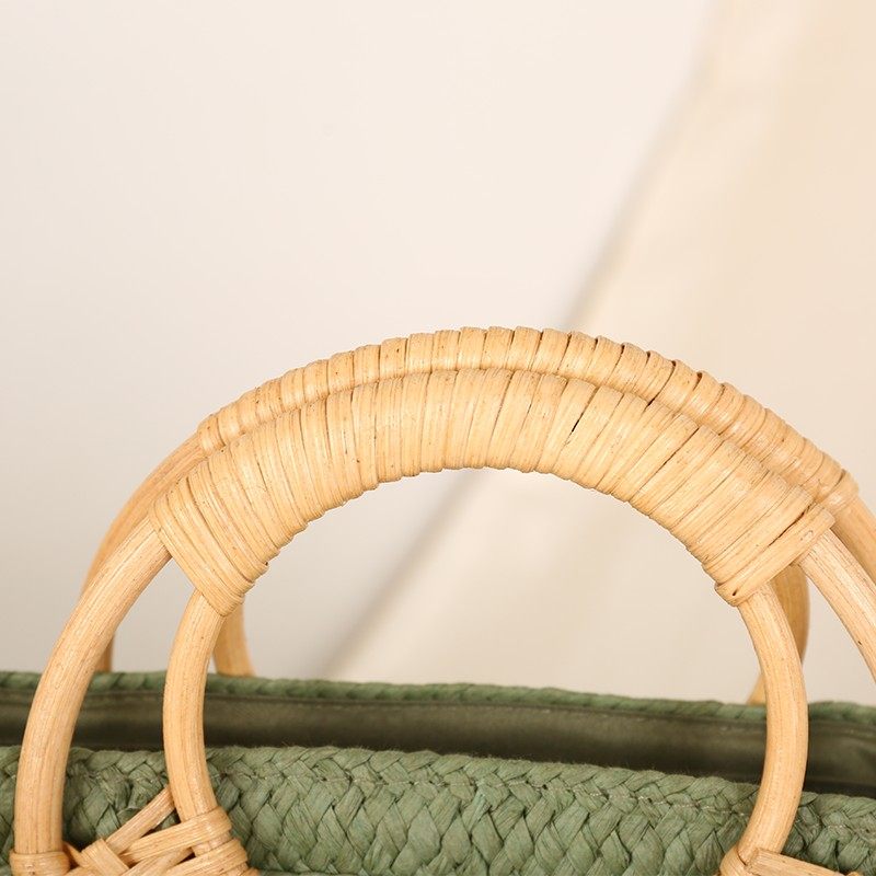 Instagram-worthy woven tote bag, perfect for beach vacations, rattan and straw woven bag
