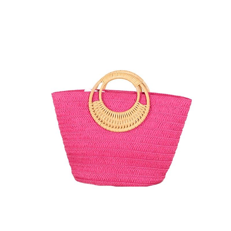 Instagram-worthy woven tote bag, perfect for beach vacations, rattan and straw woven bag