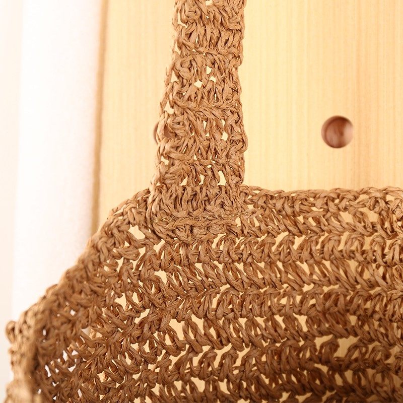 Large capacity openwork woven beach bag