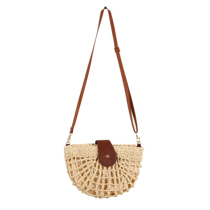Hollow out semi-circular bag