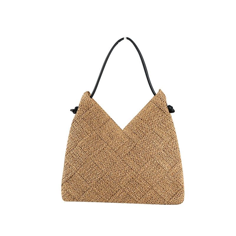 Triangular patchwork tote bag