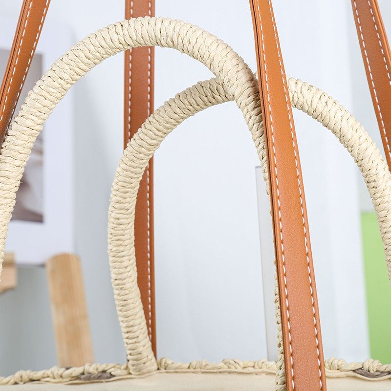 Color-blocked tote bag