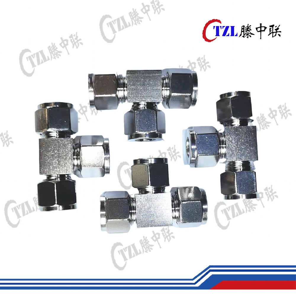 Stainless‑Steel Ferrule‑Type Tee Fitting