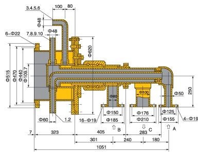 125‑80 Hydraulic Rotary Union