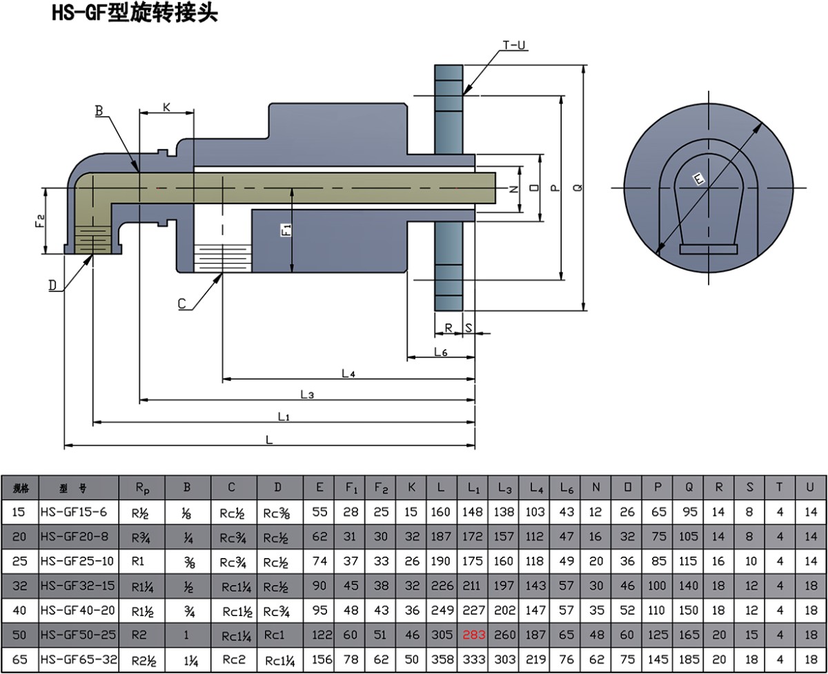 1-210409103U3Z5 SH‑G Rotary Union