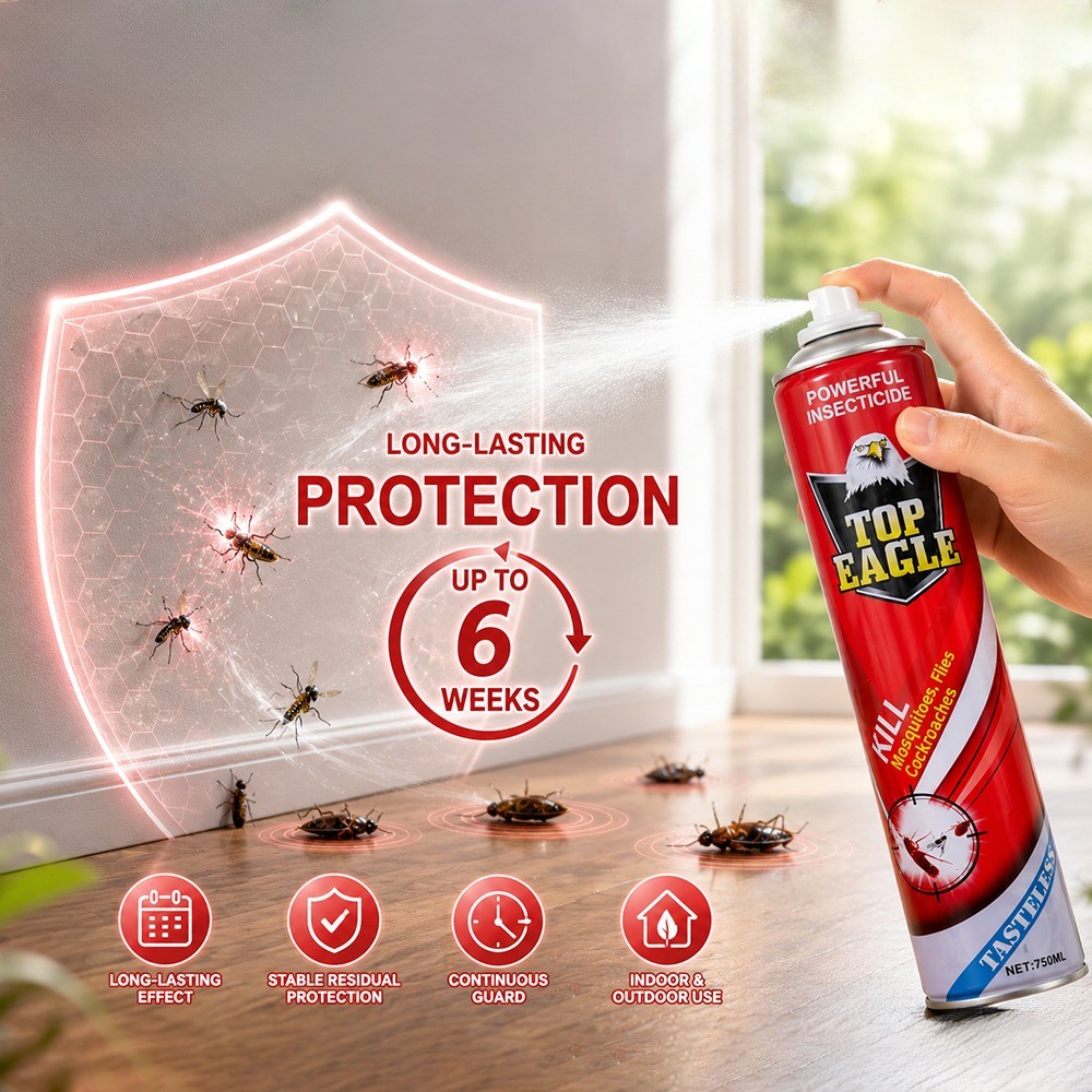 Can insecticide aerosol be sprayed upside down?