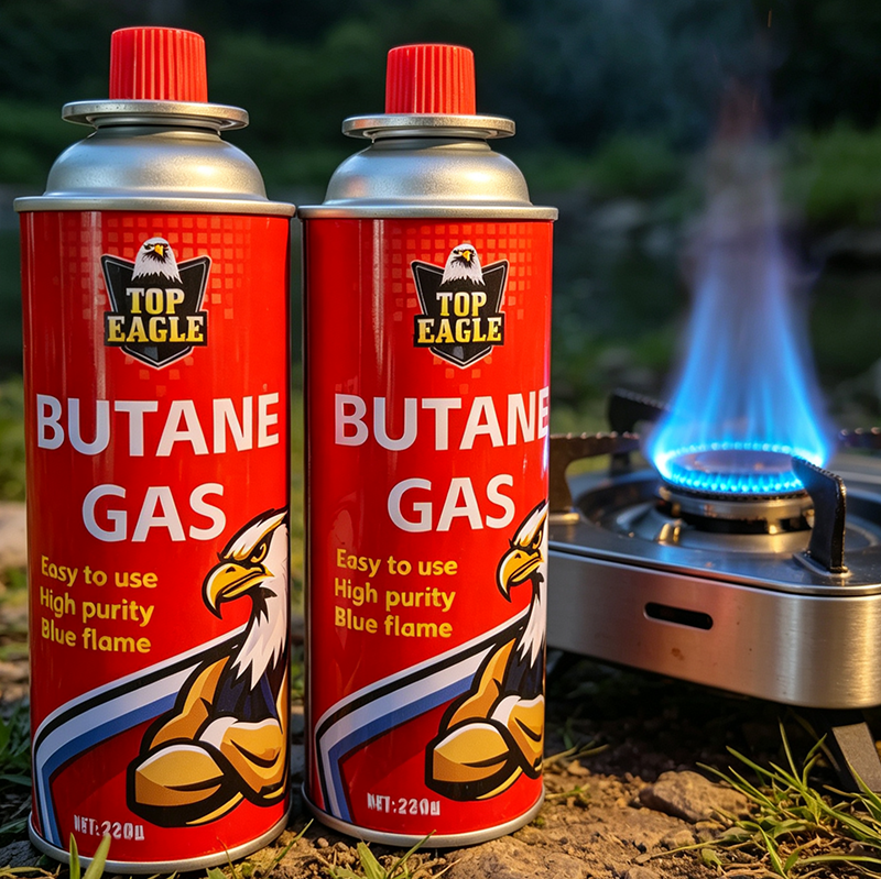 Outdoor butane gas cylinder