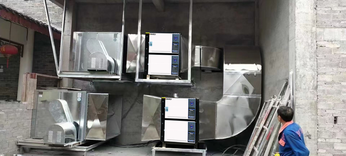 油烟净化器安装案例9-2-11 Efficient catering fume purifier manufacturer provides environmentally friendly kitchen solutions
