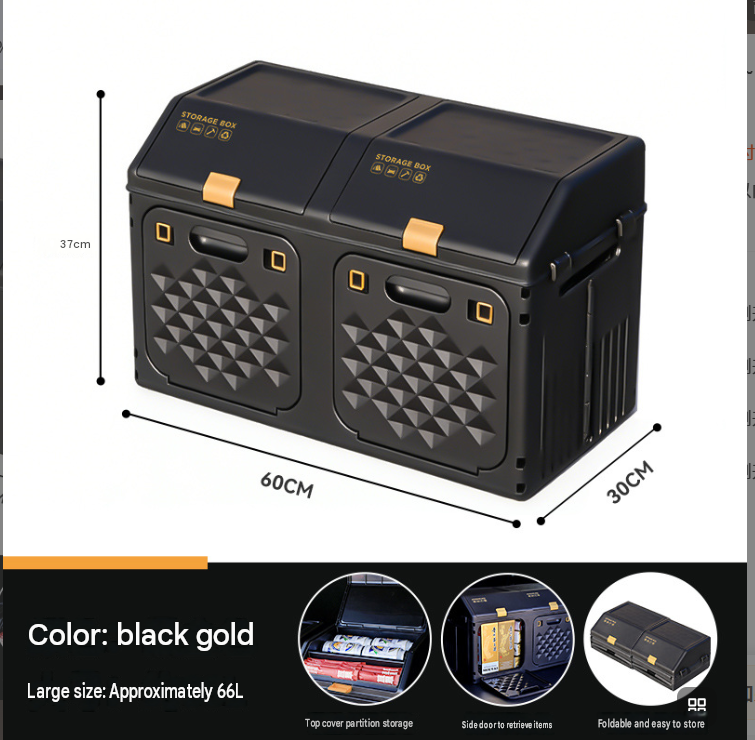 Foldable Storage Box, Car Trunk Organizer, Outdoor Camping Storage Container, Home & Camping Storage Bin for Camping & Household Use