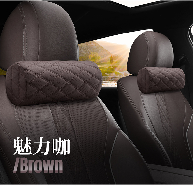 Luxury Car Neck Pillow with Memory Foam Core, Wear-resistant Stain-resistant Breathable Car Headrest, All Season Universal, Wholesale OEM Private Label